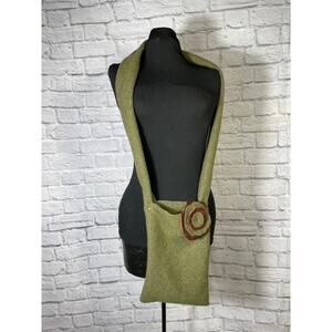 Crossbody bag handmade one of a kind, leather flower